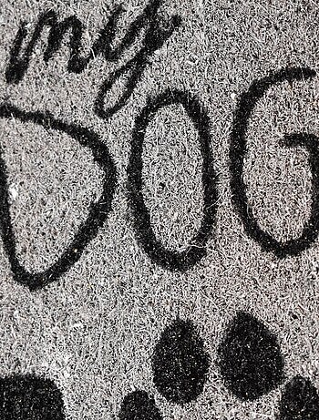 Paillasson tissé en coco motif animaux CHIEN