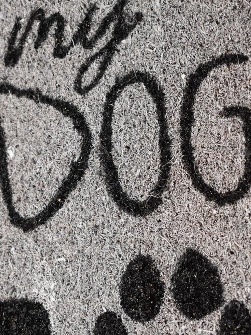 Paillasson tissé en coco motif animaux CHIEN - Kiabi