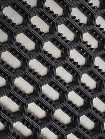 Paillasson tissé en pvc motif géométrique VINYLE