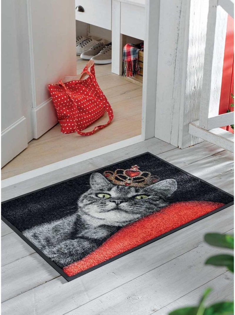 Paillasson tissé motif animaux ROCAT Noir - Kiabi