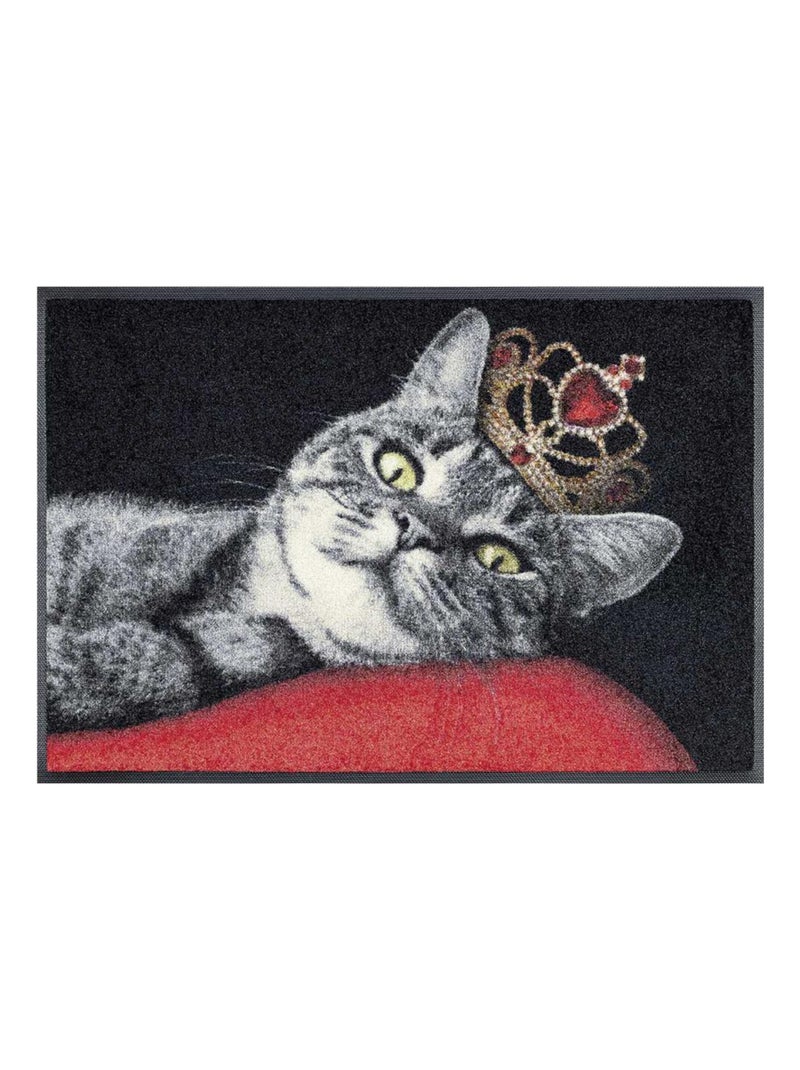 Paillasson tissé motif animaux ROYAL CAT Noir - Kiabi