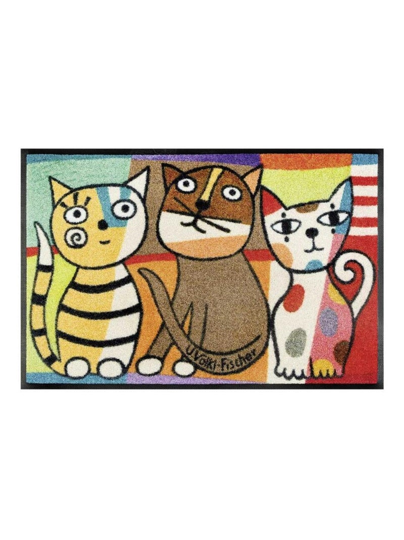 Paillasson tissé motif animaux TREFFEN Multicolore - Kiabi
