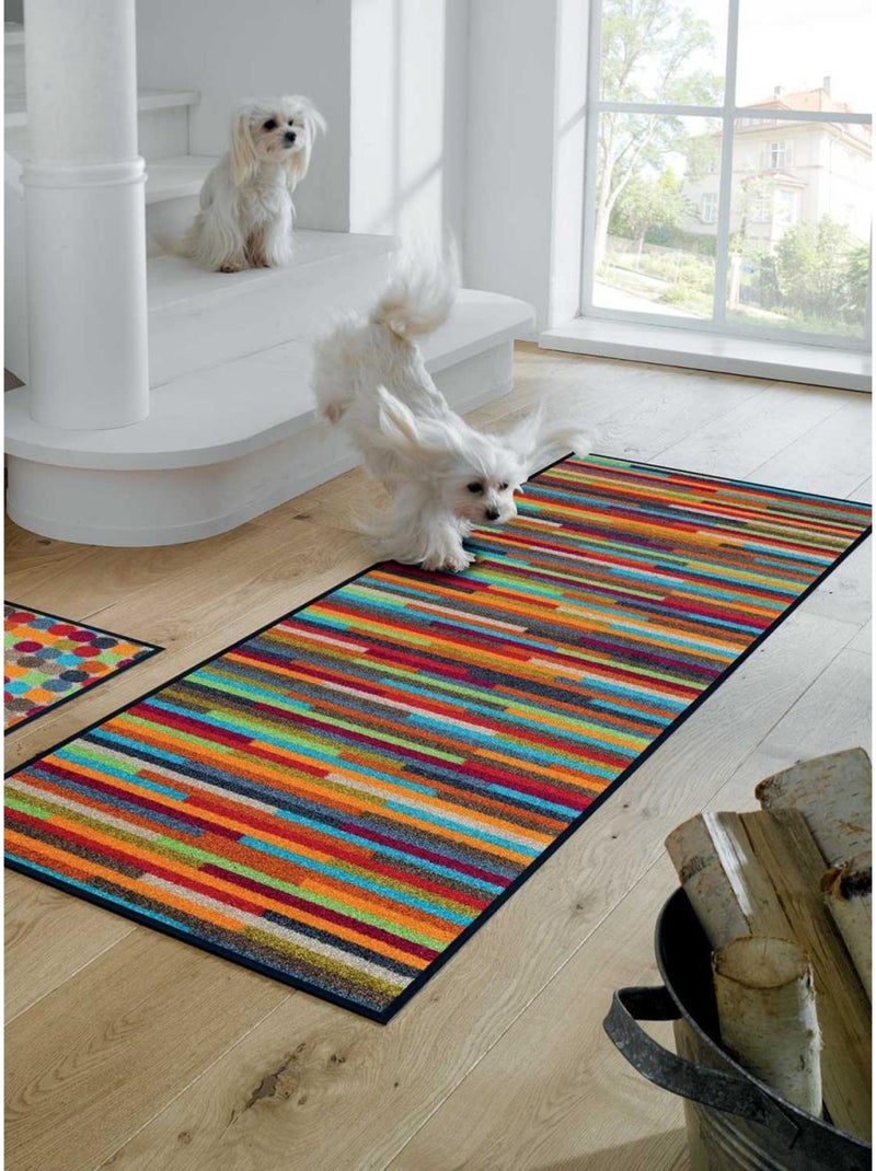 Paillasson tissé motif géométrique MIKATRI Multicolore - Kiabi