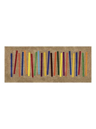 Paillasson tissé motif géométrique STRIPES