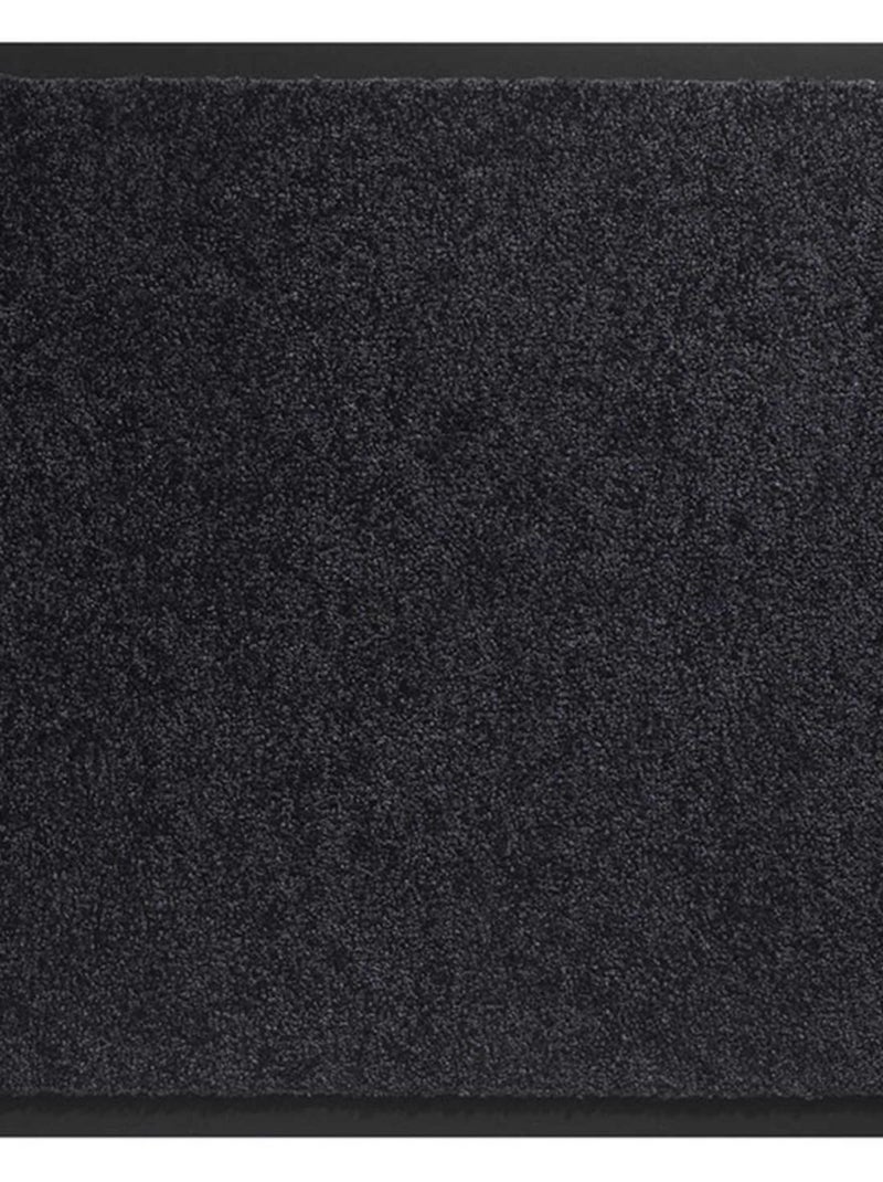 Paillasson TWISTER en polyamide doux et soyeux Fait en Europe Noir - Kiabi