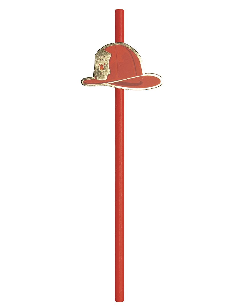 Pailles thème 'pompiers' rouge - Kiabi