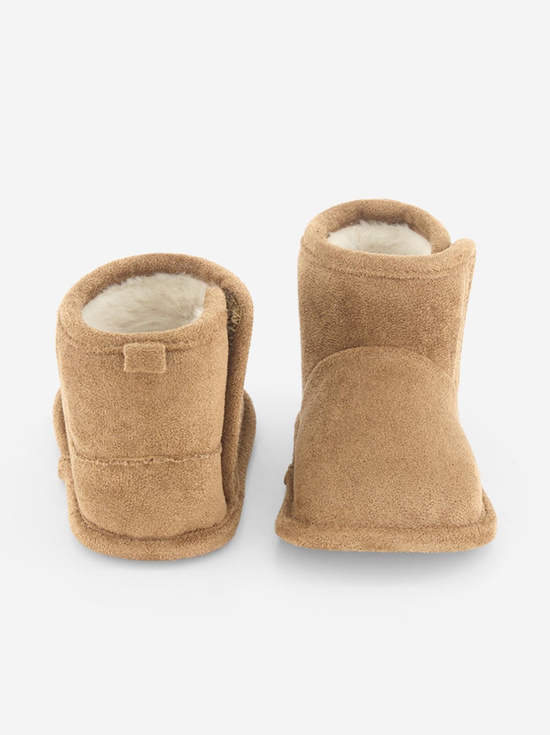 Paire de boots fourrées Marron - Kiabi