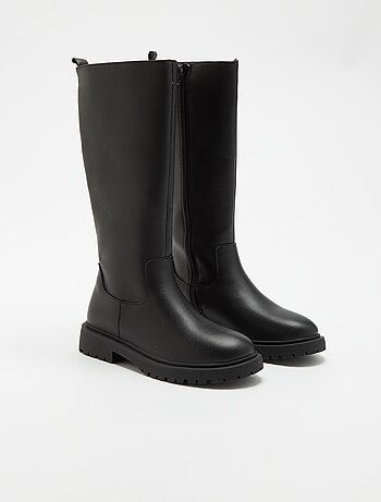 Paire de bottes montantes en simili