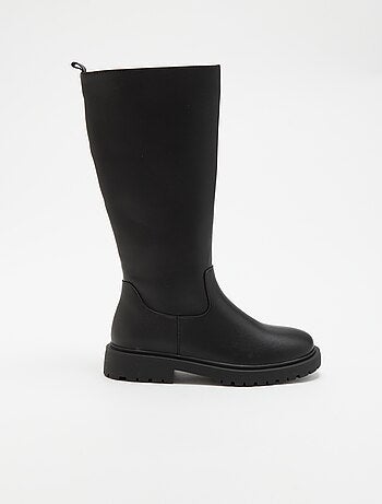 Paire de bottes montantes en simili