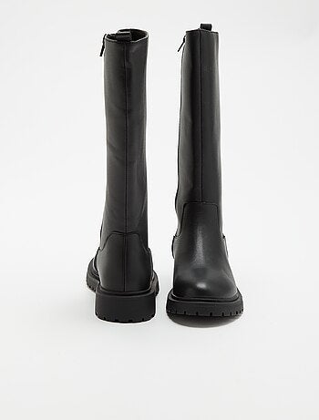Paire de bottes montantes en simili