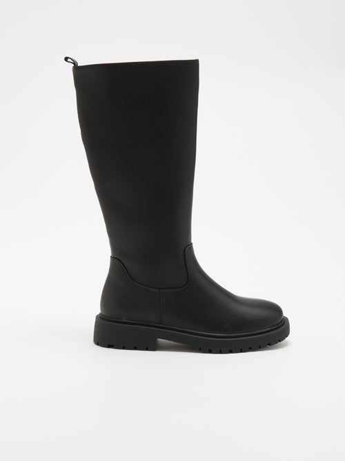 Paire de bottes montantes en simili - Kiabi