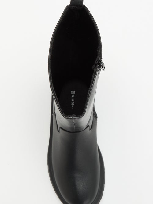 Paire de bottes montantes en simili - Kiabi