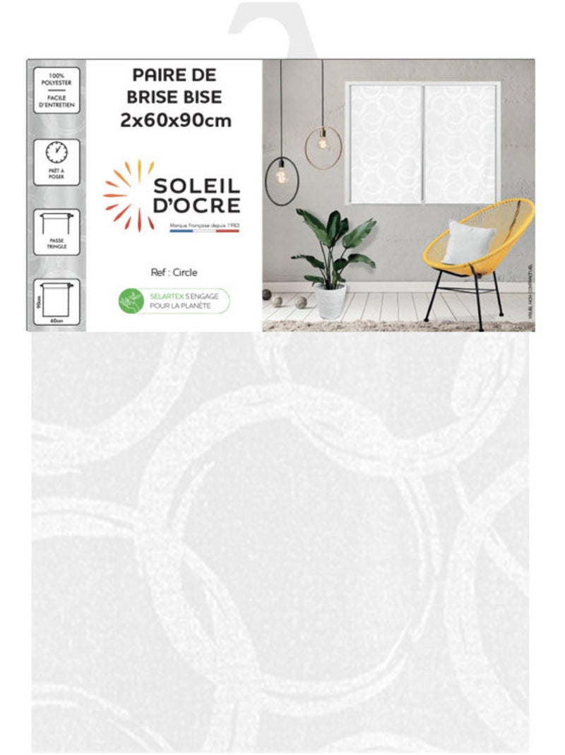 Paire de brise bise CIRCLE, par Soleil d'Ocre Blanc - Kiabi