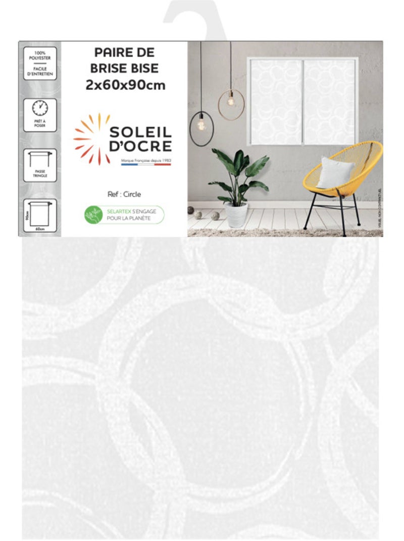Paire de brise bise CIRCLE, par Soleil d'Ocre Blanc - Kiabi