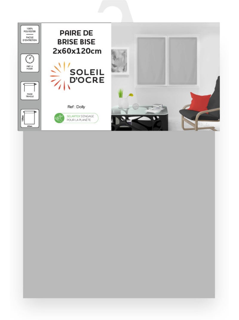 Paire de brise bise DOLLY, par Soleil d'ocre Gris - Kiabi