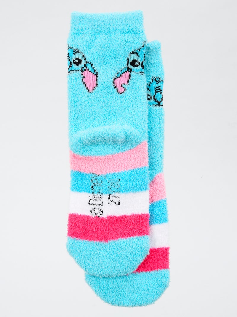 Paire de chaussette 'Disney' 'Stitch' en coton Bleu - Kiabi