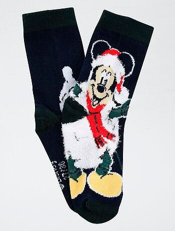 Paire de chaussette Noël 'Disney' 'Mickey' en coton