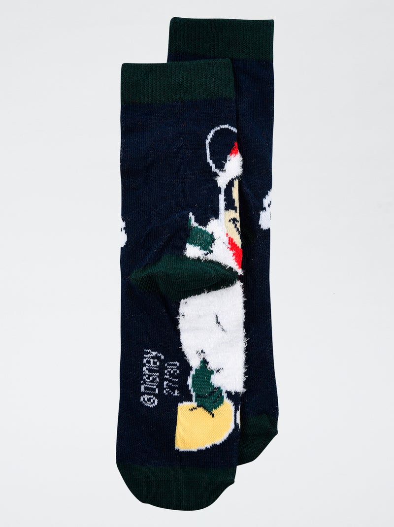 Paire de chaussette Noël 'Disney' 'Mickey' en coton Rouge - Kiabi