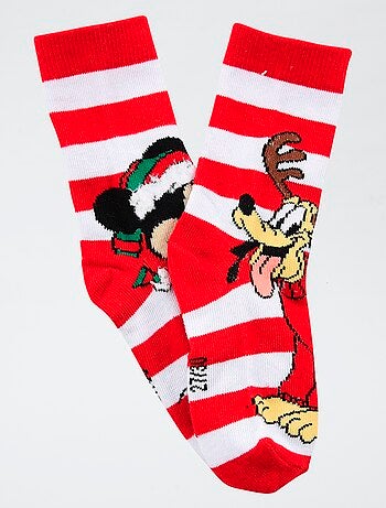 Paire de chaussette Noël 'Disney' 'Mickey' en coton