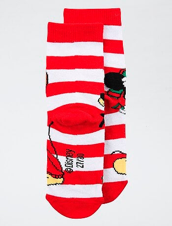 Paire de chaussette Noël 'Disney' 'Mickey' en coton