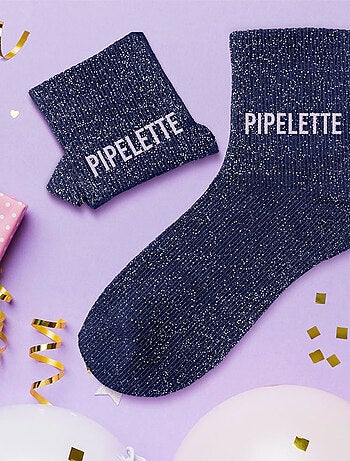 Paire de chaussettes à paillettes Pipelette