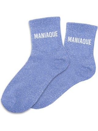 Paire de chaussettes bleues pailletées Maniaque
