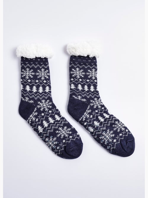 Paire de chaussettes chaudes en sherpa - AFIBEL - Kiabi