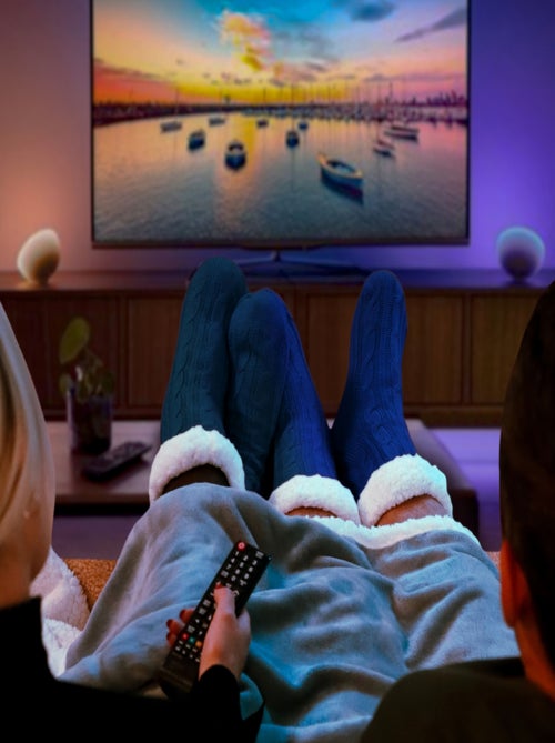 Paire de chaussettes, chaussons polaires mixtes - Taille 35-39 - Vivezen - Kiabi