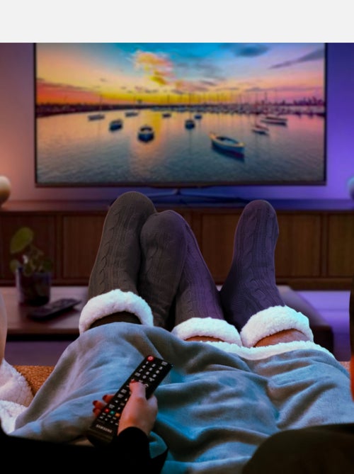 Paire de chaussettes, chaussons polaires mixtes - Taille 35-39 - Vivezen - Kiabi