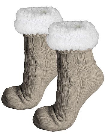 Paire de chaussettes, chaussons polaires mixtes - Taille 40-45 - Vivezen
