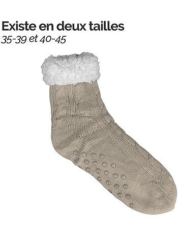 Paire de chaussettes, chaussons polaires mixtes - Taille 40-45 - Vivezen