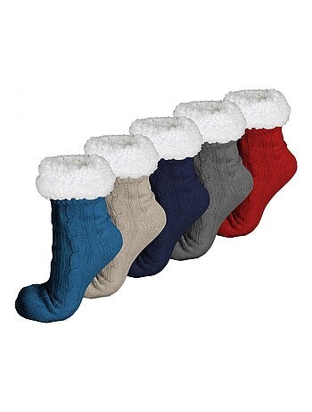 Paire de chaussettes, chaussons polaires mixtes - Taille 40-45 - Vivezen