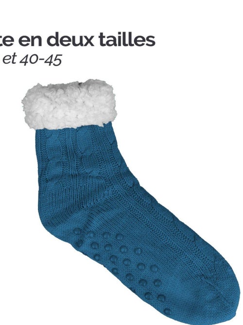 Paire de chaussettes, chaussons polaires mixtes - Taille 40-45 - Vivezen - Kiabi