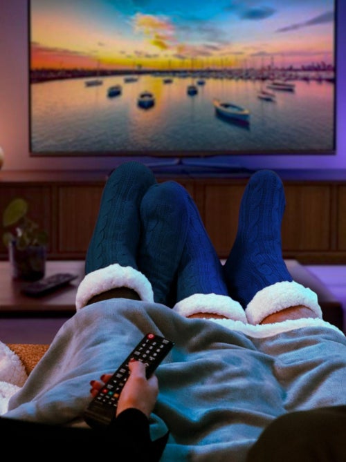 Paire de chaussettes, chaussons polaires mixtes - Taille 40-45 - Vivezen - Kiabi