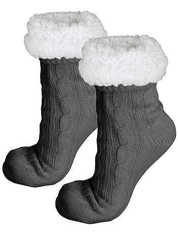 Paire de chaussettes, chaussons polaires mixtes - Taille 40-45 - Vivezen