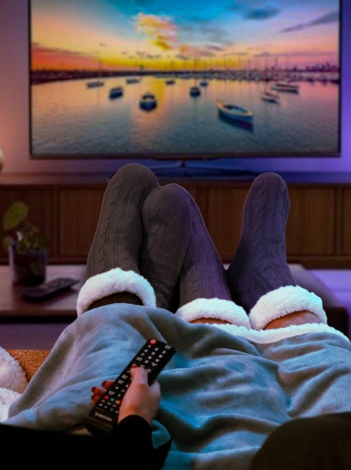 Paire de chaussettes, chaussons polaires mixtes - Taille 40-45 - Vivezen - Kiabi