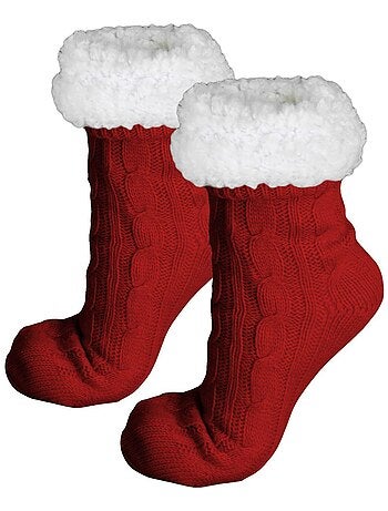 Paire de chaussettes, chaussons polaires mixtes - Taille 40-45 - Vivezen