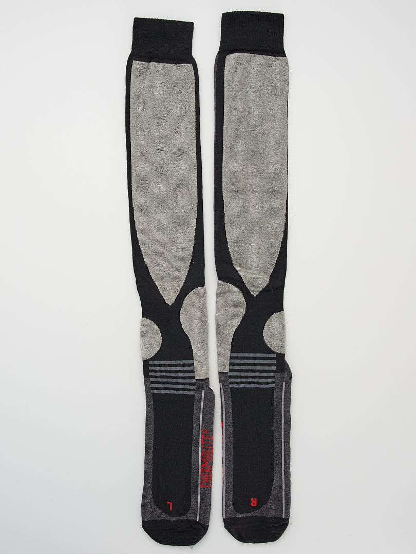 Paire de chaussettes de ski noir - Kiabi