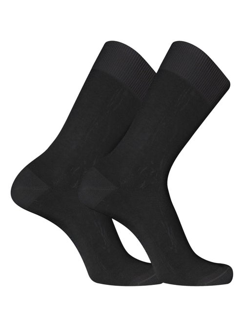 Paire de chaussettes de ville en Fil d'Ecosse mod?le 0110 Pierre Cardin - Kiabi