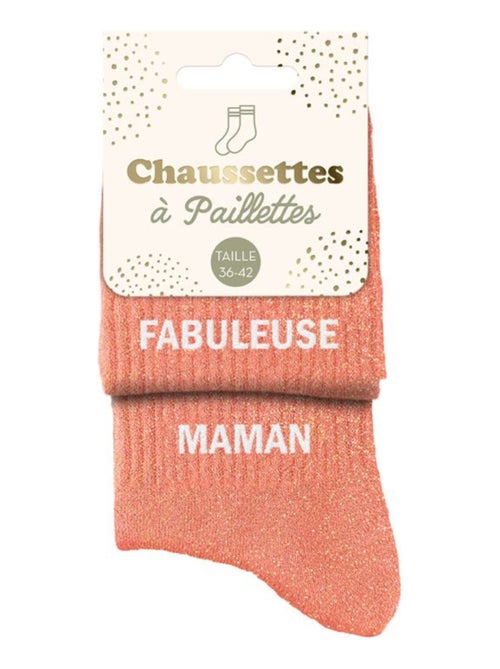 Paire de chaussettes dépareillées Orange Fabuleuse Maman - Kiabi