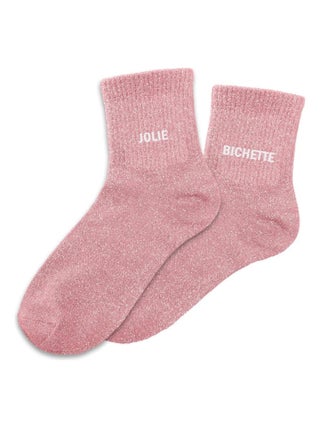 Paire de chaussettes dépareillées rose Jolie Bichette