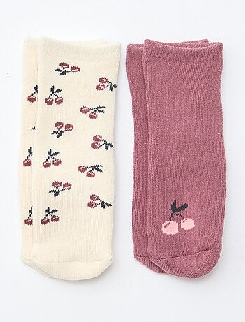 Paire de chaussettes fantaisie anti-dérapantes