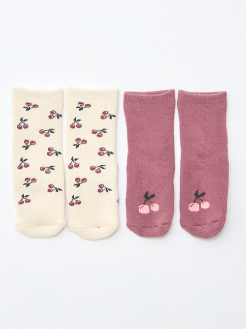 Paire de chaussettes fantaisie anti-dérapantes - Kiabi