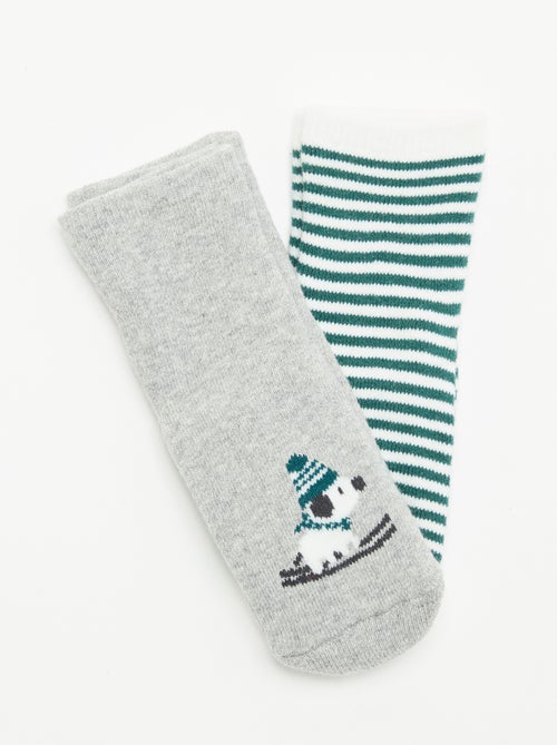 Paire de chaussettes fantaisie anti-dérapantes - Kiabi Paire de chaussettes fantaisie anti-dérapantes - Kiabi
