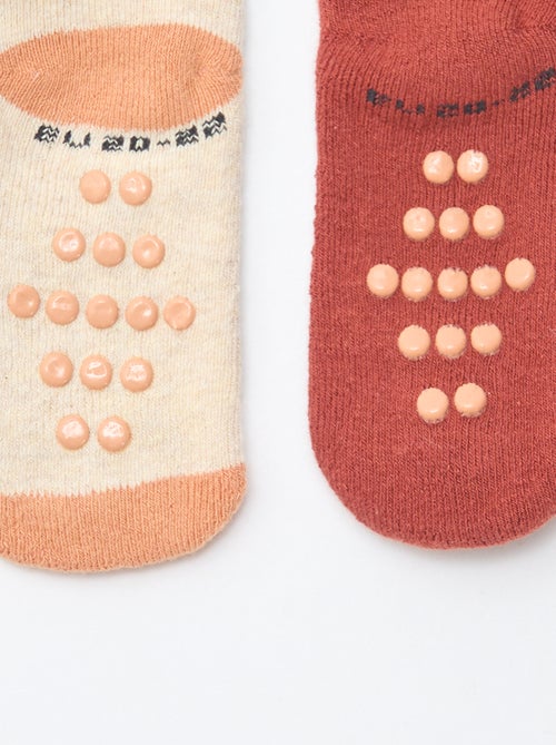 Paire de chaussettes fantaisie anti-dérapantes - Kiabi