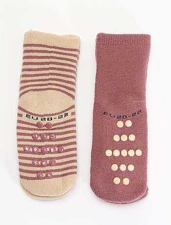 Paire de chaussettes fantaisie anti-dérapantes
