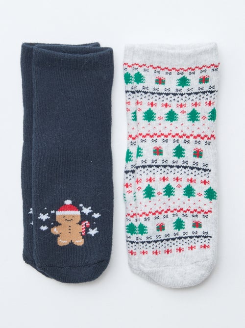 Paire de chaussettes fantaisie anti-dérapantes - Kiabi