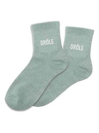 Paire de chaussettes grises pailletées Drôle