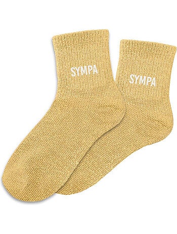 Paire de chaussettes jaunes à paillettes Sympa
