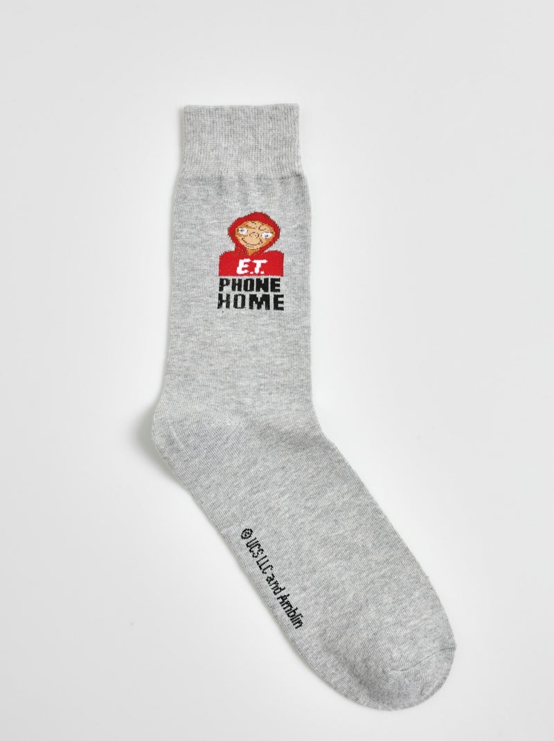 Paire de chaussettes licence E.T. - AFIBEL Gris clair - Kiabi